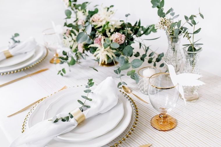 PartyDeco, dekoracyjna organza z nadrukiem, biała, 0,48-9 m