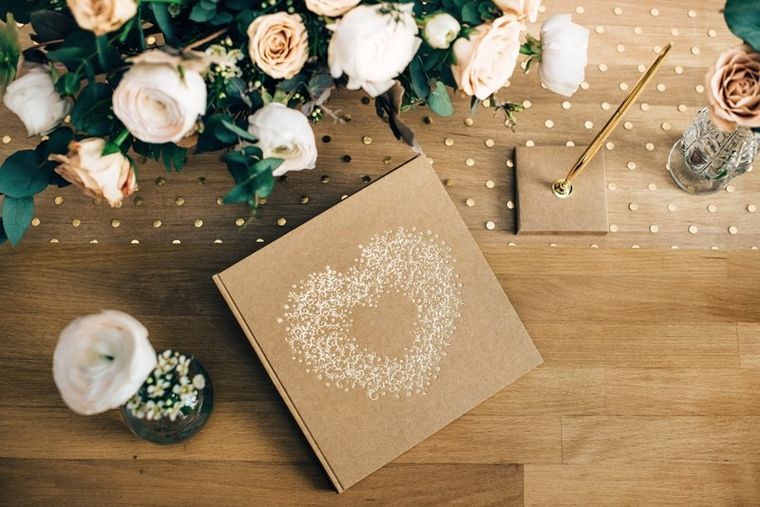 PartyDeco, dekoracyjna organza z nadrukiem, biała