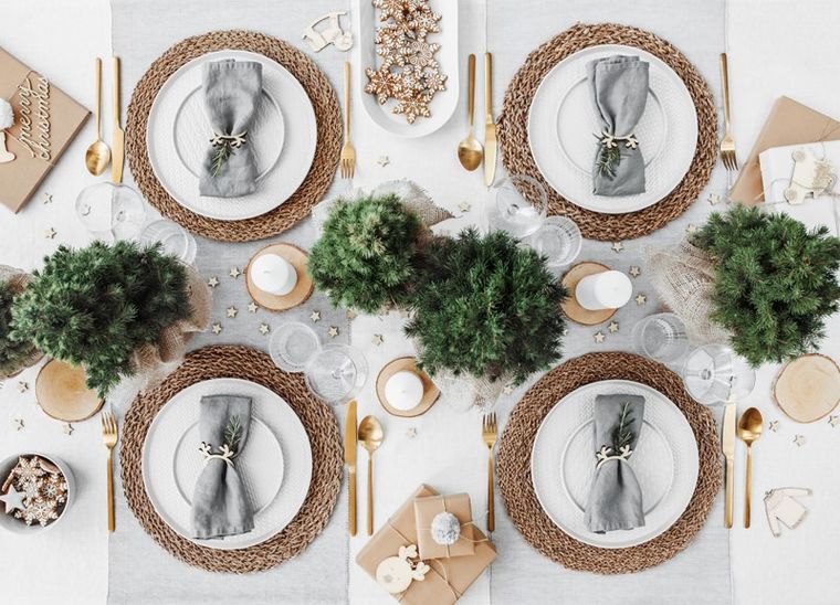 PartyDeco, drewniane obrączki na serwetki, renifery, naturalne drewno, 6 szt.