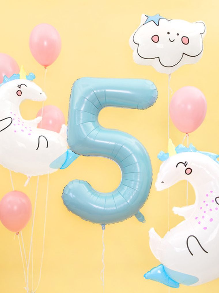 PartyDeco, Jednorożec Party, balon foliowy, jednorożec, 70-75 cm