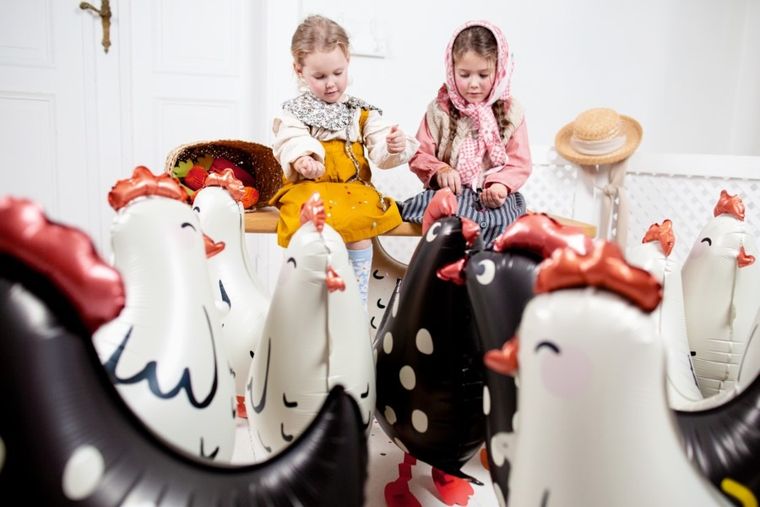 PartyDeco, Kogut, balon foliowy, 48-60 cm