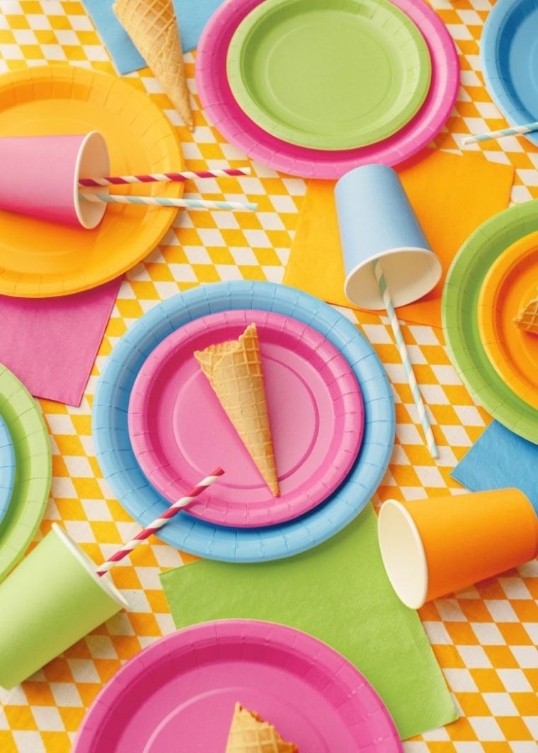 PartyDeco, kubeczki papierowe, jasny pomarańczowy, 250 ml, 6 szt.