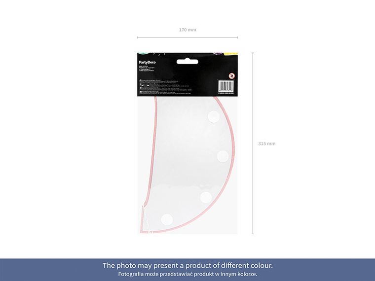 PartyDeco, kula bibułowa, różowy, 30 cm