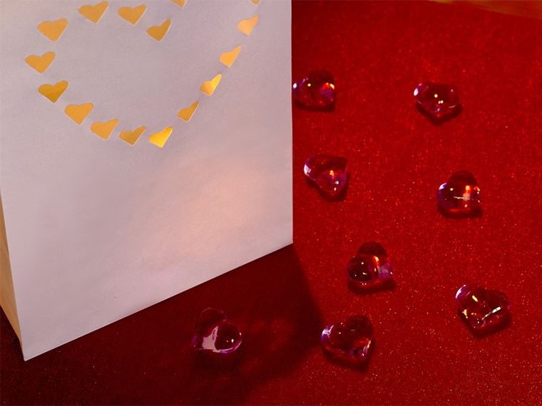 PartyDeco, lampiony, torebki na świece, białe, dekoracja wesela 10 szt.