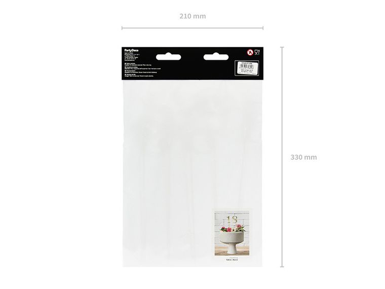 PartyDeco, numery na stół, złoty, 11 szt.