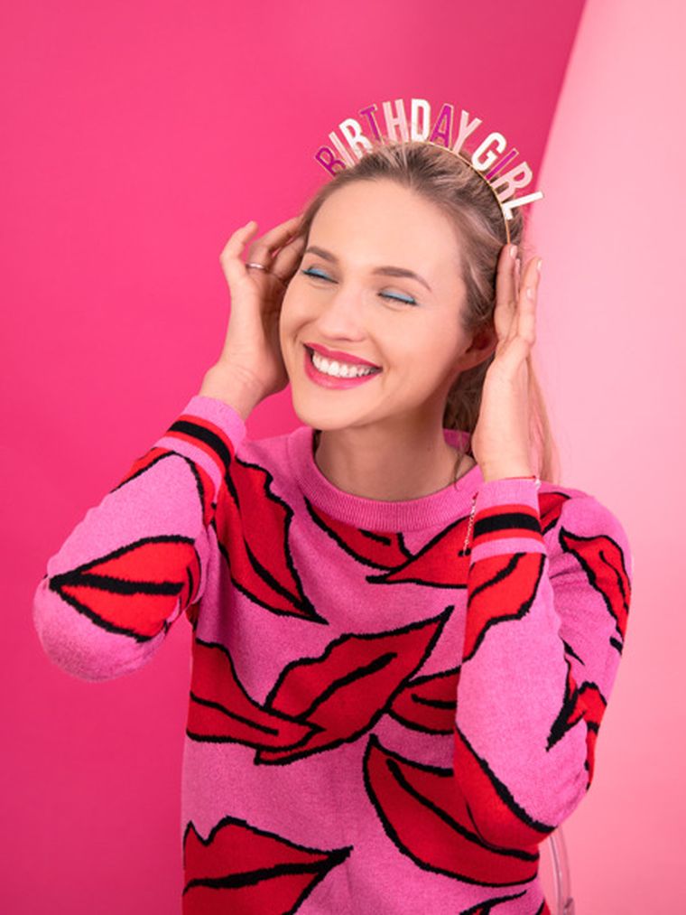 PartyDeco, opaska Birthday Girl, mix, 1 szt.