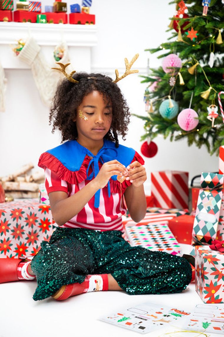 PartyDeco, opaska Renifer, złoty, 34.5-22 cm, 1 szt.