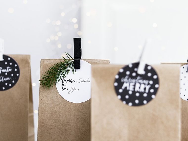 PartyDeco, ozdobne klamerki drewniane do dekoracji, czarny, 10 szt.