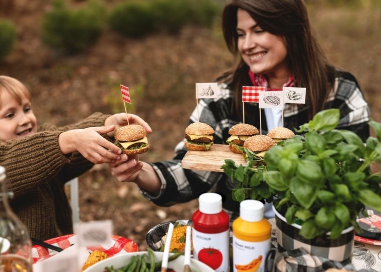 PartyDeco, ozdobne pikery na grilla, 15 cm, 12 szt.