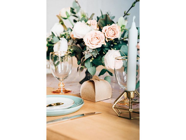 PartyDeco, ozdobne pudełeczka, kraft, 6-6-5,5 cm, 10 szt.