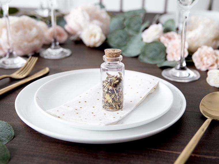 PartyDeco, ozdobne pudełeczka, w kształcie buteleczki szklanej z korkiem, 12 szt.