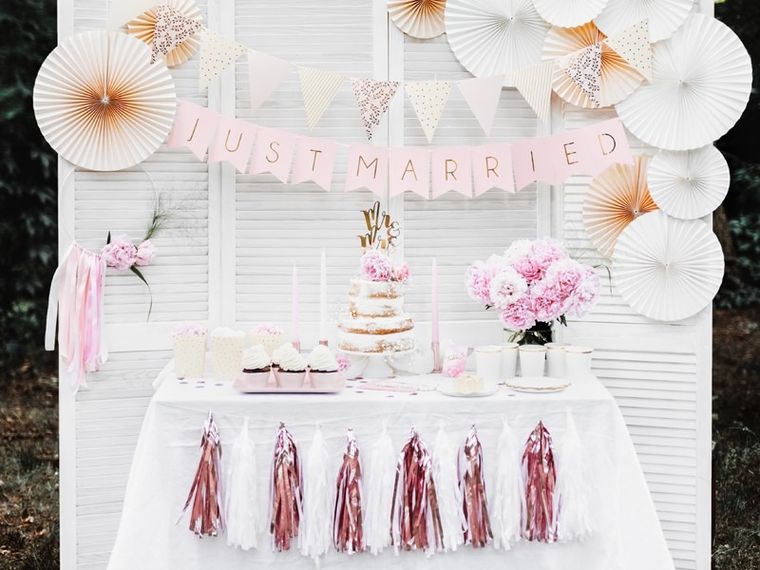 PartyDeco, rozety dekoracyjne, classic, biała, 3 szt.