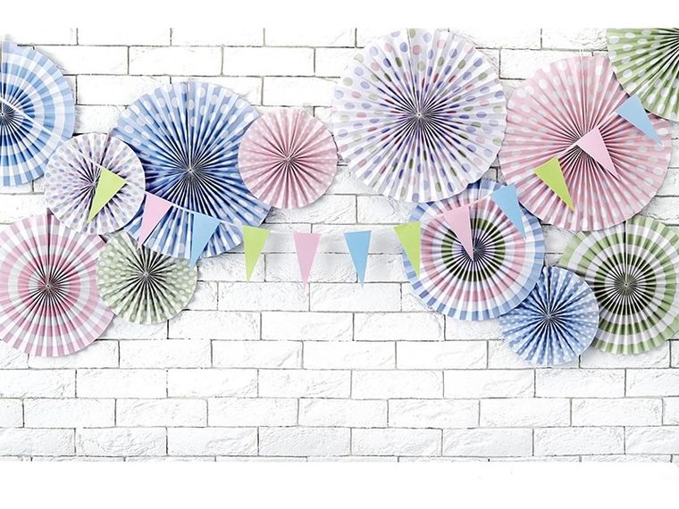 PartyDeco, rozety dekoracyjne, classic, różowa, 3 szt.