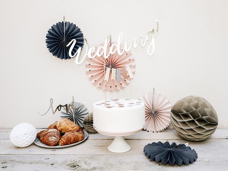 PartyDeco, rozety dekoracyjne, elegant bliss, 5 szt.