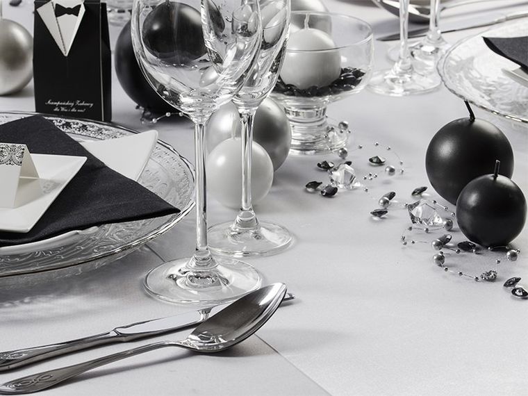 PartyDeco, satyna do dekoracji gładka, biała, 0,36-9 m