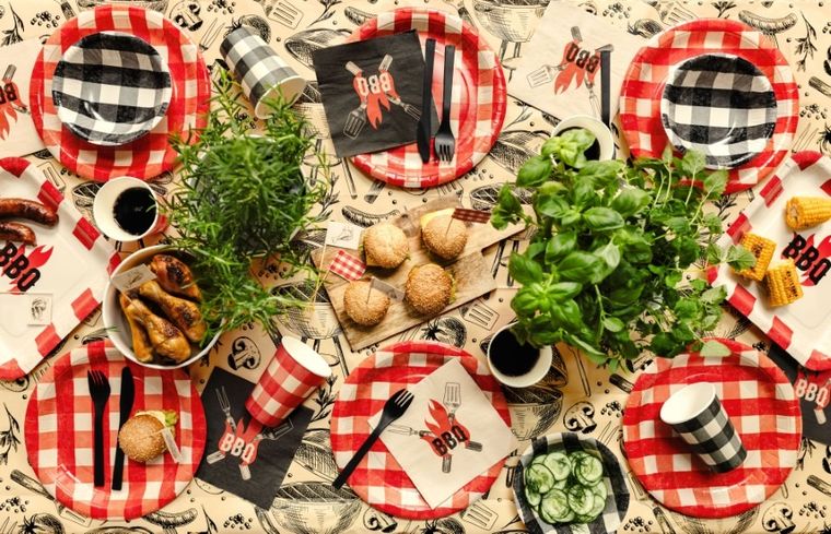 PartyDeco, serwetki papierowe, bbq, 33-33 cm, 20 szt.