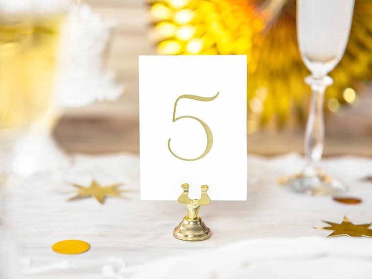 PartyDeco, stojaki na winietki, złote, 4 cm