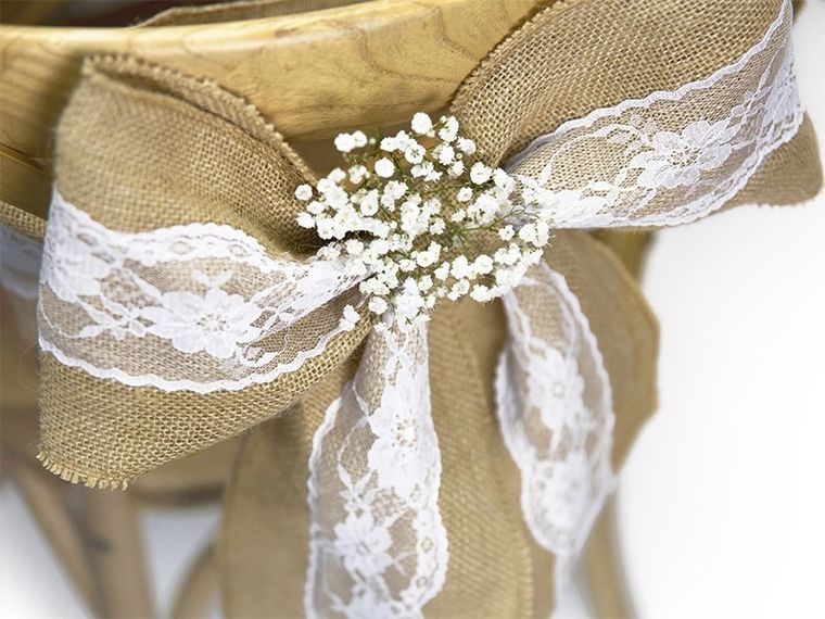 PartyDeco, szarfa na krzesło, juta, 0,15-2,75 m