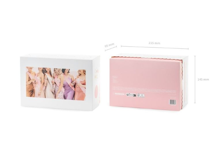 PartyDeco, szarfy na wieczór panieński, bride to be i bridesmaid, 76 cm, 6 szt.