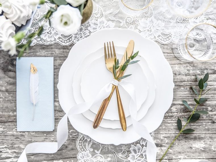 PartyDeco, tasiemka ozdobna satynowa, biała, 25 mm, 25 m