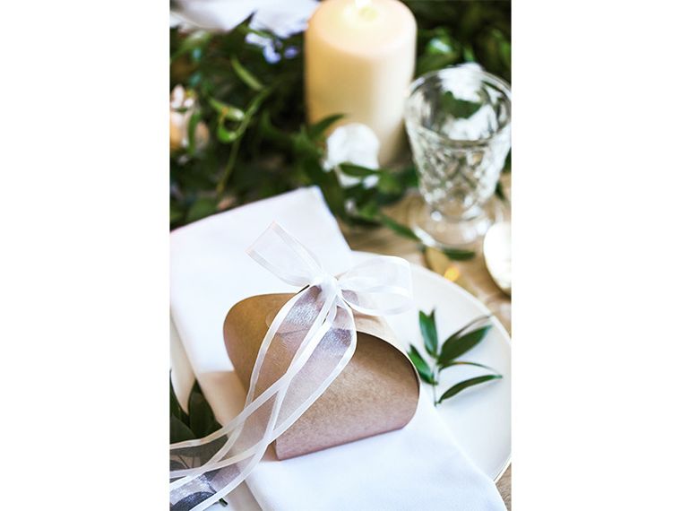 PartyDeco, tasiemka ozdobna szyfonowa, biały, 25 mm, 25 m