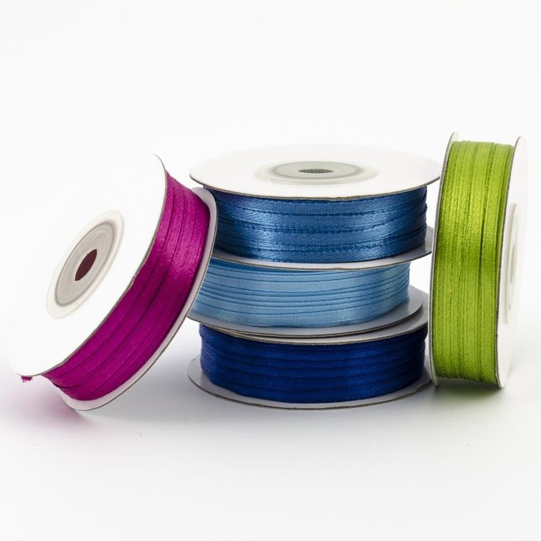 PartyDeco, tasiemka satynowa, królewsko niebieski, 3 mm/50m