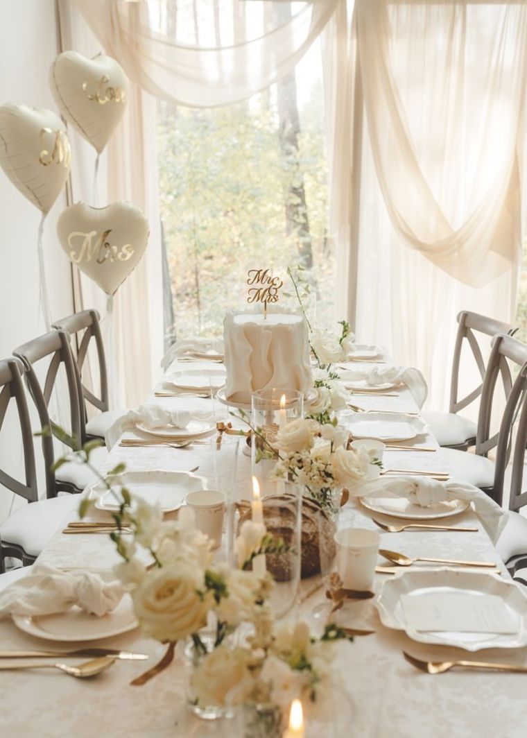 PartyDeco, topper akrylowy na tort, Mr & Mrs, złoty, 16.5 cm