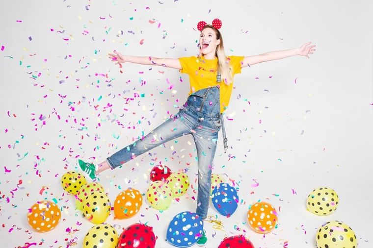 PartyDeco, tuba strzelająca konfetti, mix, 60 cm