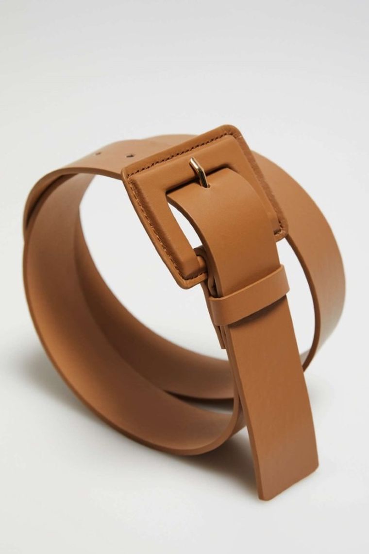 Pasek damski, beżowy, Moodo