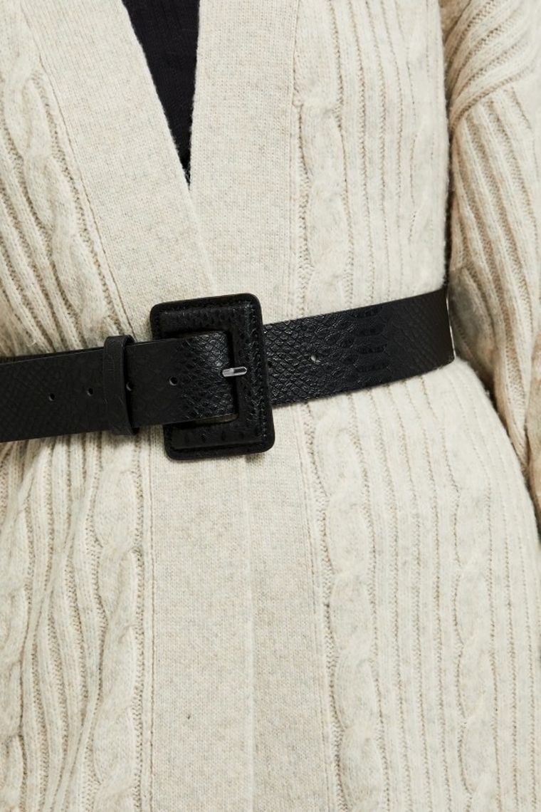 Pasek damski, czarny, Moodo