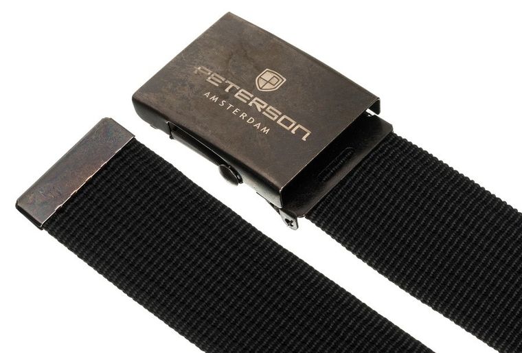 Pasek męski, czarny, Peterson