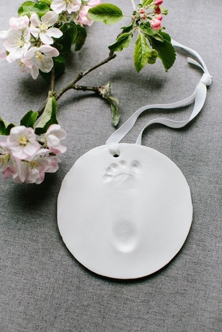 Pearhead, odcisk rączki, zawieszka, biała