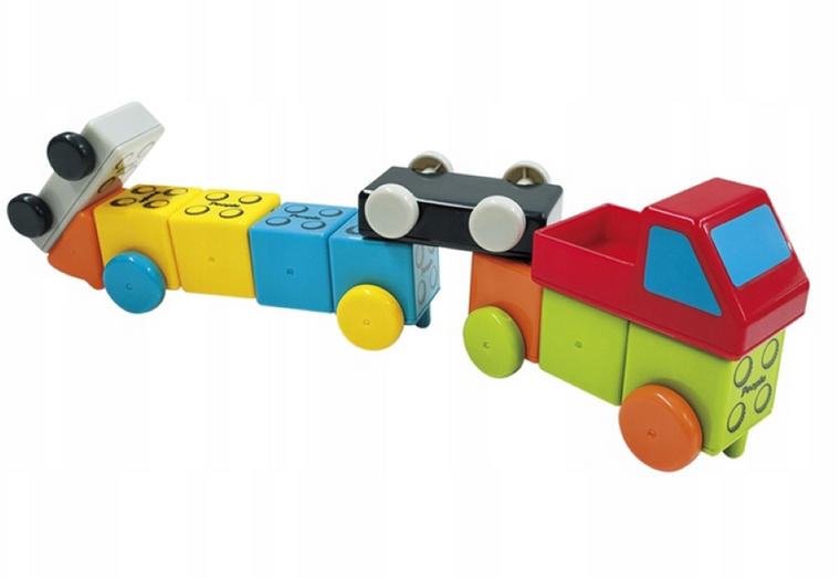 People Blocks, Ruchome Samochody, klocki magnetyczne, 18 elementów