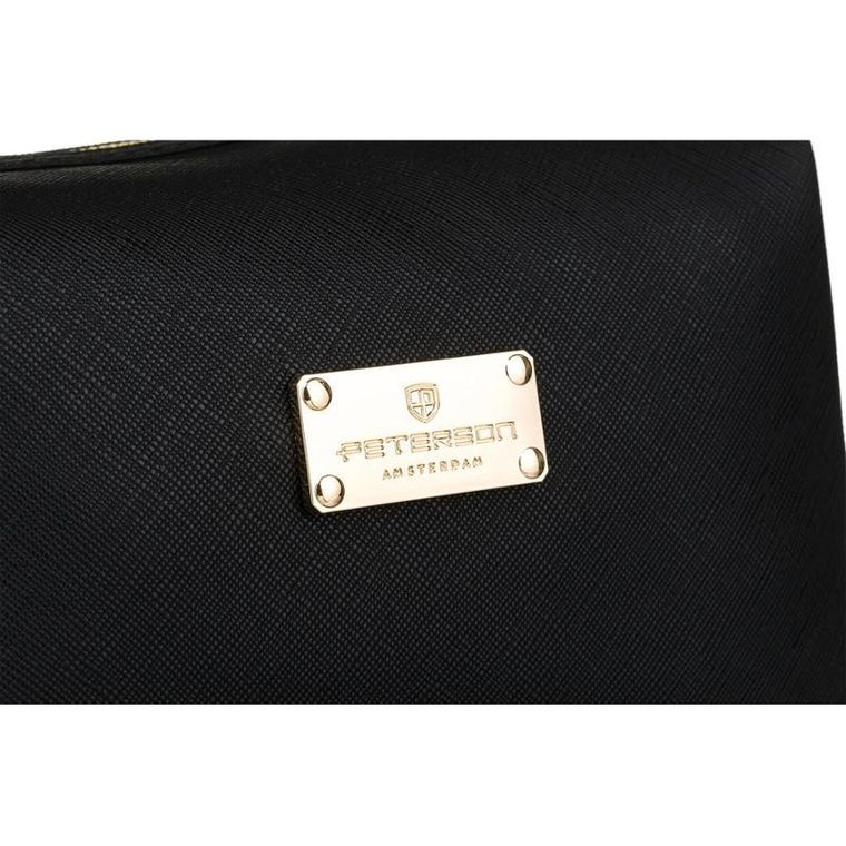 Peterson, kosmetyczka prostokątna, czarna