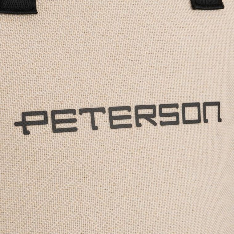 Peterson, kosmetyczka torba, tkanina syntetyczna, beżowo-czarna