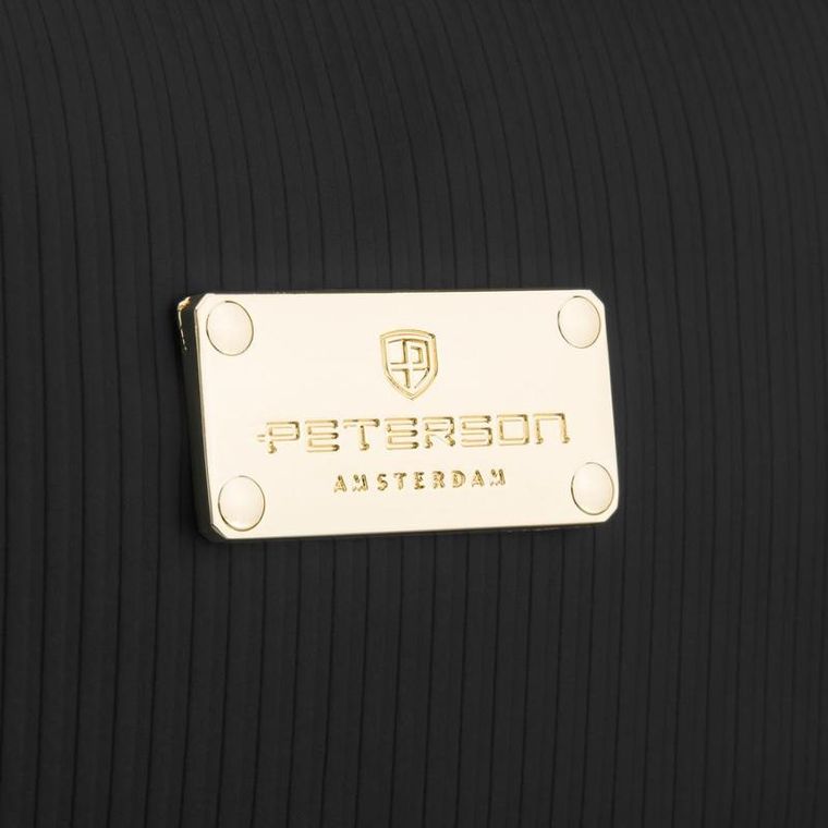 Peterson, kosmetyczka z uchwytem, tkanina syntetyczna, czarna