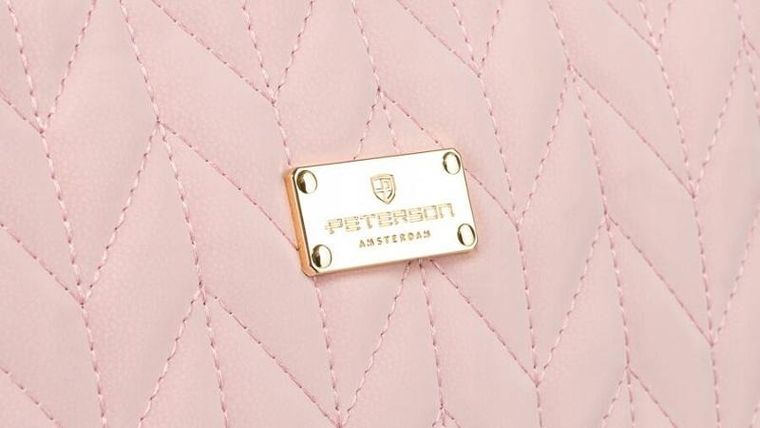 Peterson, kosmetyczka ze skóry ekologicznej, różowa
