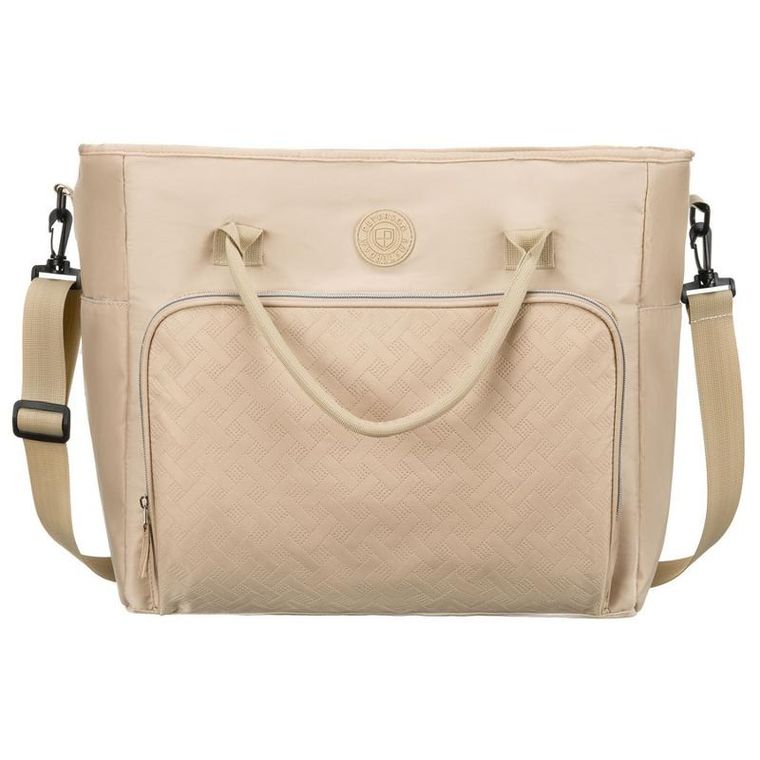 Peterson, torba podróżna z uchwytem na walizkę, beżowa