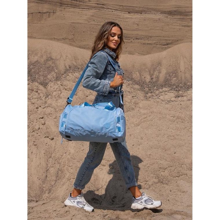 Peterson, torba podróżna z uchwytem na walizkę, błękitna