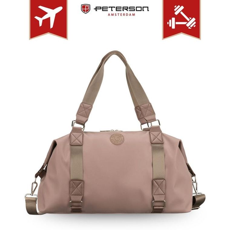 Peterson, torba sportowa, 1-komorowa, brązowa