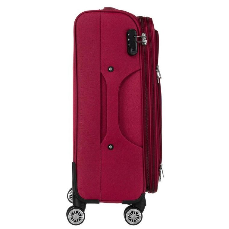 Peterson, walizka, wykonana z poliestru, średnia, czerwono-niebieska, 68 cm