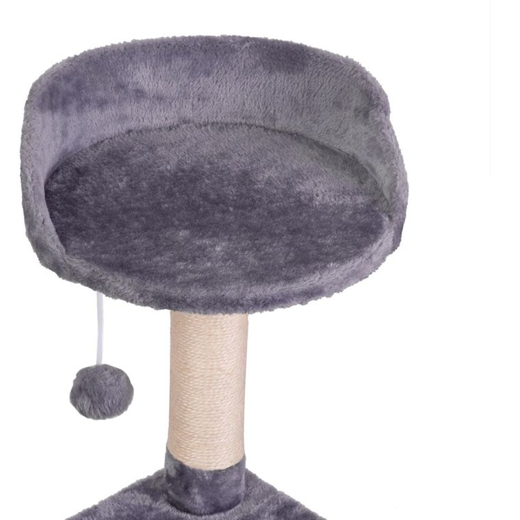 Pethaus, drapak dla kota, pompon, szary, 83 cm