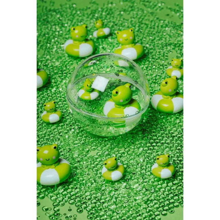 Petit Boum, Happy Bubbles, kula sensoryczna, żaba, 10 cm