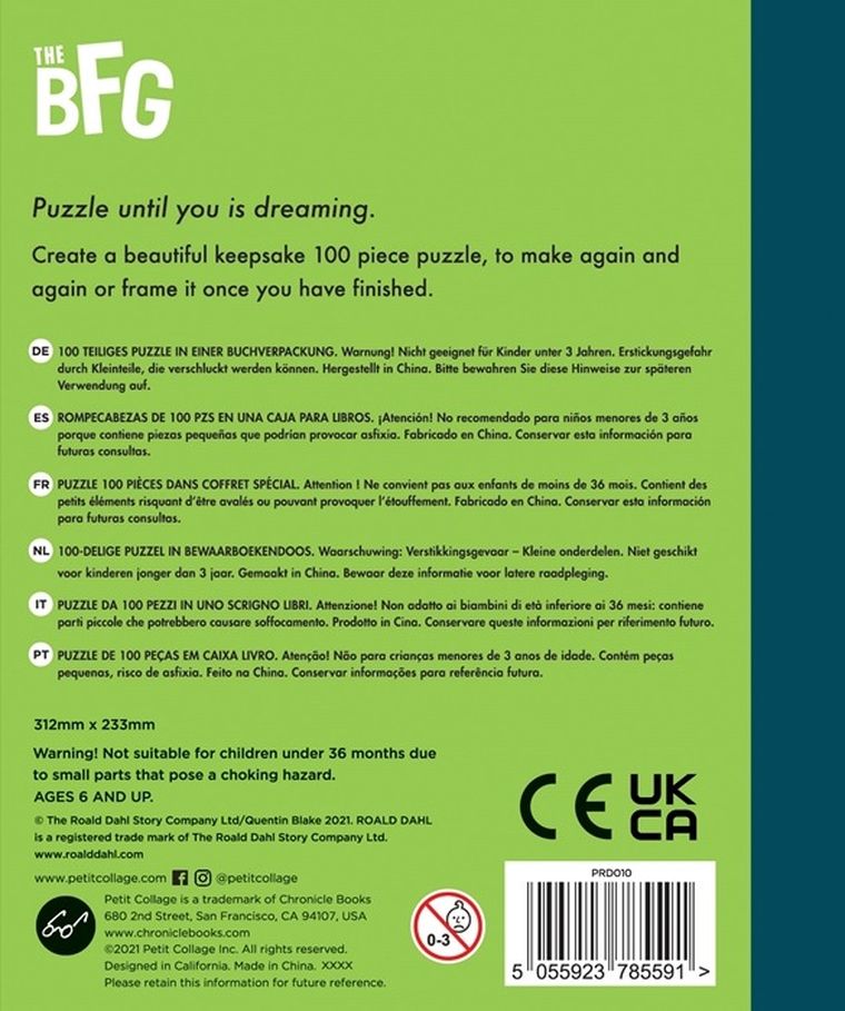 Petit Collage, Roald Dahl, Bardzo Fajny Gigant, puzzle, 100 elementów