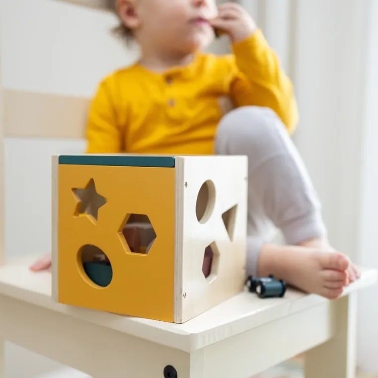 Petite&Mars, Gravity Wood of Mars, drewniany sorter, Cosmic Blue