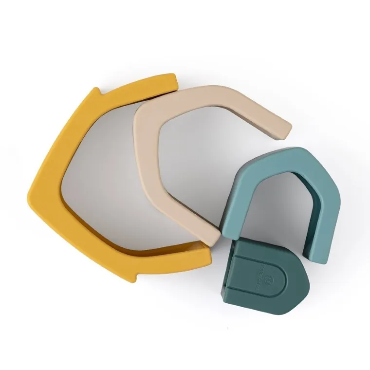 Petite&Mars, House, silikonowa zabawka, układanka, Intense Ochre, 12m+