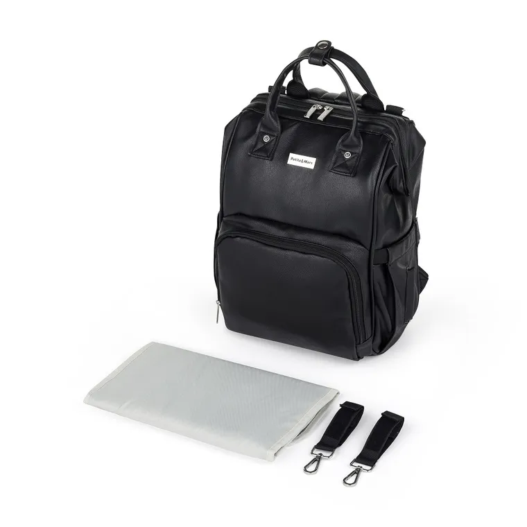 Petite&Mars, Jaspe, plecak do wózka, absolute black