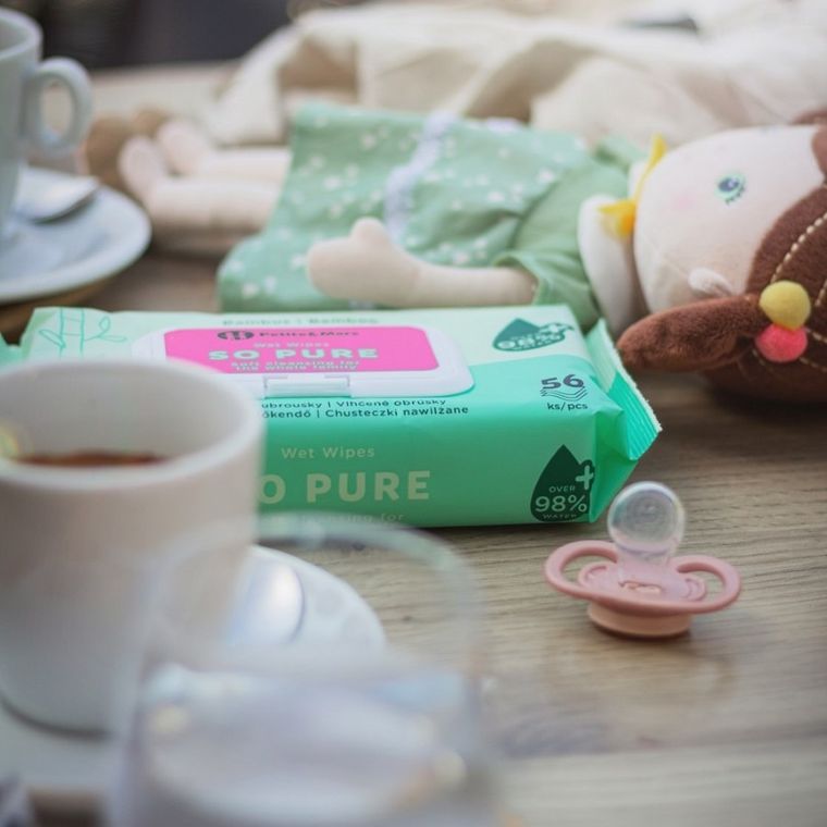 Petite&Mars, So Pure, bambusowe chusteczki nawilżane, biodegradowalne, 12-56 szt.