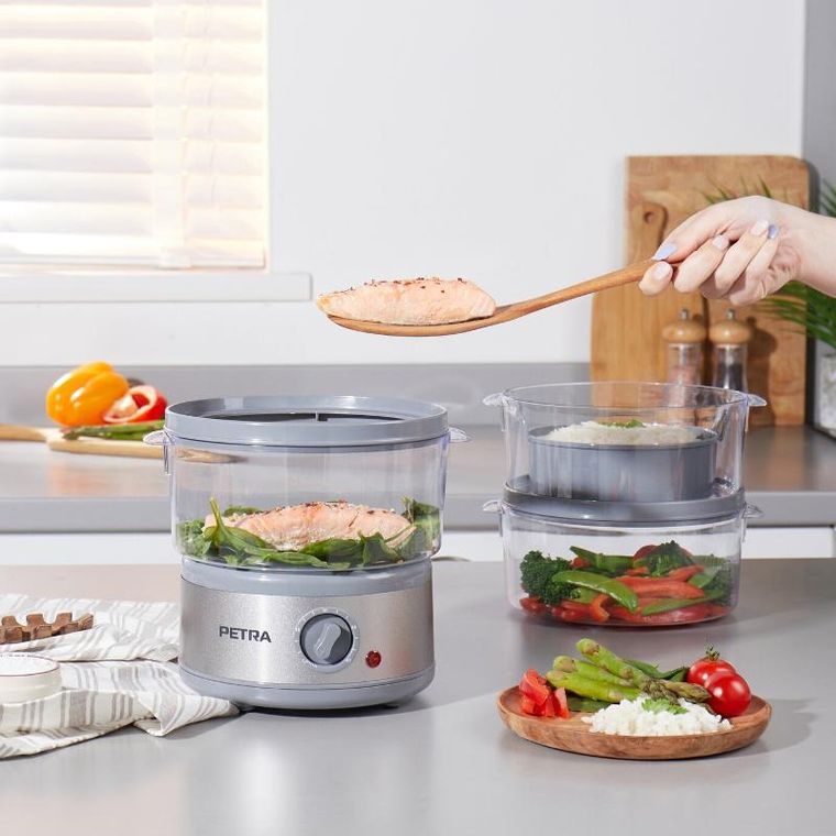 Petra, parowar z 3 poziomami, 500W, 7,5l