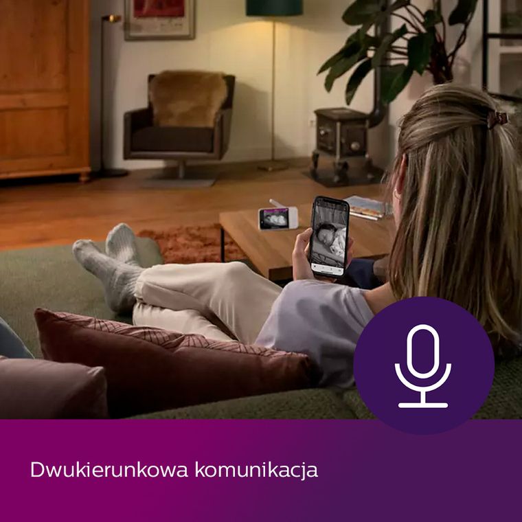 Philips Avent, Connected, niania elektroniczna, szara